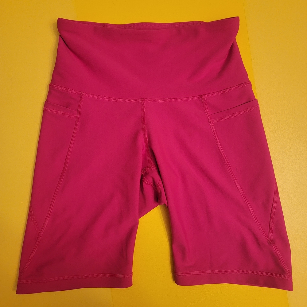 Old Navy Hot Pink High-Rise Bike Shorts with Side Pockets